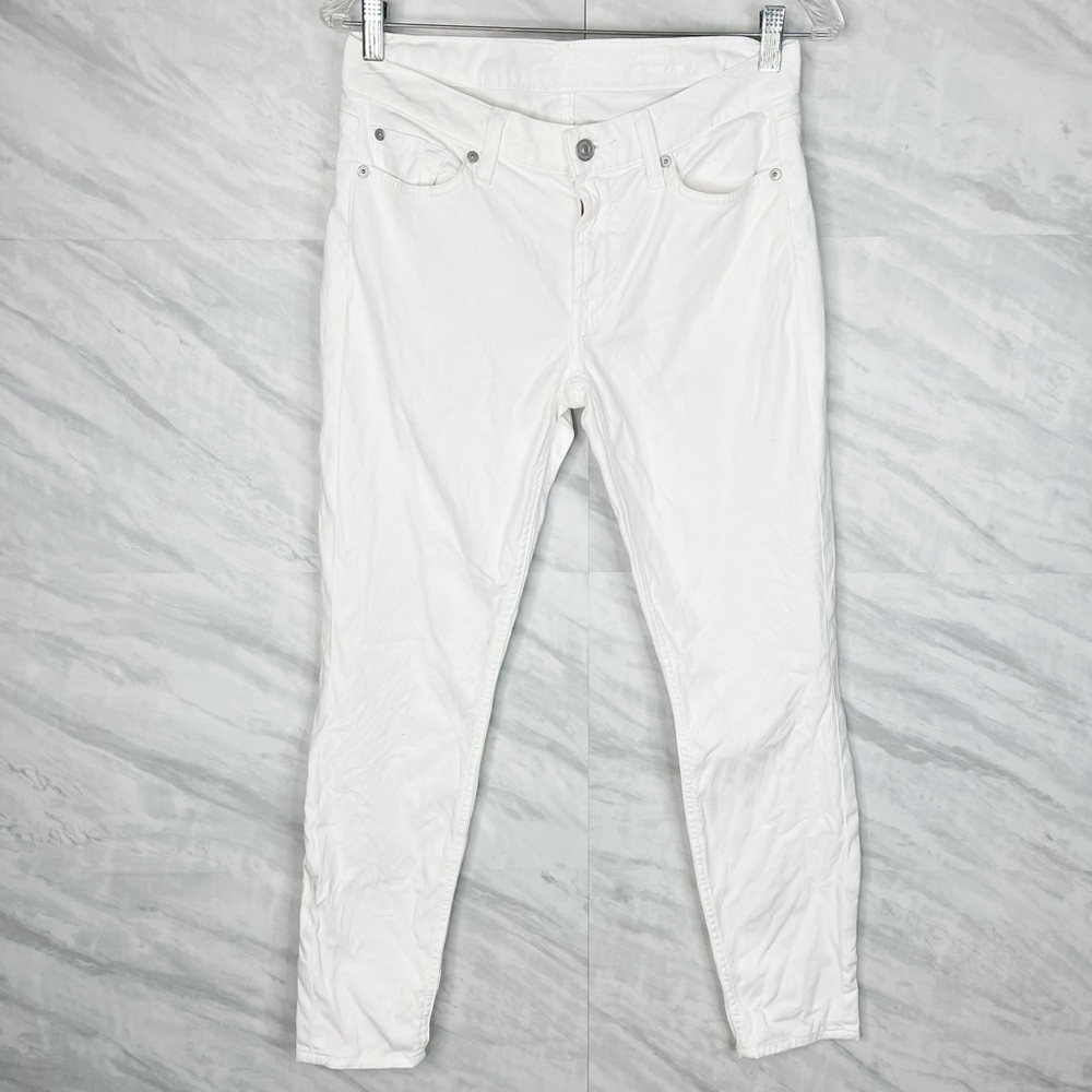 7 for all mankind Geneviere White Skinny Jeans 28